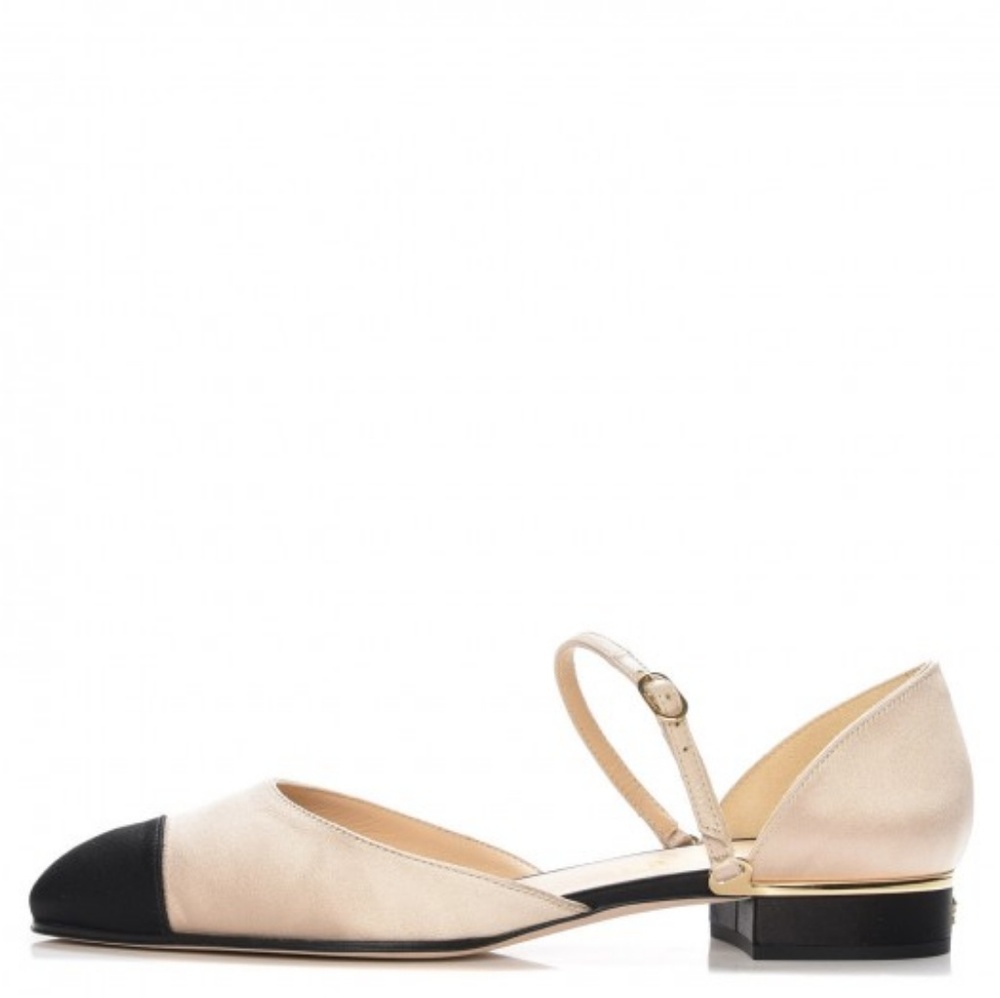 SOLD✔️❤️CHANEL Satin Other Open Cap Toe Slingbacks - Picture 2 of 8